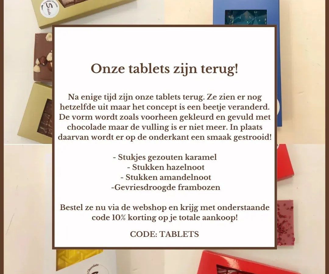 Onze tablets zijn terug !